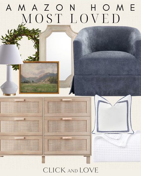 Amazon most loved! This 6 drawer dresser is so pretty! Great for a neutral or coastal space. Get it for under $400!

Dresser, rattan dresser, woven furniture, coastal home decor, accent chair, swivel chair, blue chair, accent pillow, euro pillow, landscape art, framed art, wall decor, faux wreath, wreath, fall, fall wreath, fall decor, seasonal decor, lamp, lighting, mirror, waffle weave blanket, bedroom, bedroom furniture, living room, seating area, Interior design, look for less, designer inspired, Amazon, Amazon home, Amazon must haves, Amazon finds, amazon favorites, Amazon home decor #amazon #amazonhome

#LTKfindsunder100 #LTKhome #LTKstyletip
