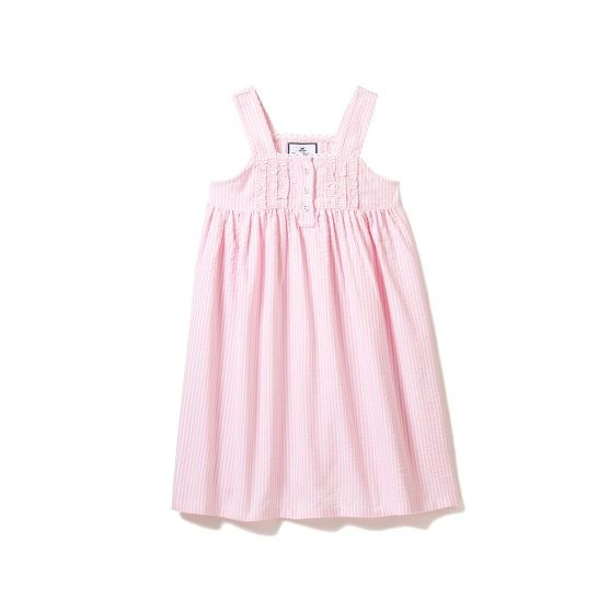 Petite Plume Baby/Toddler/Big Kid Charlotte Nightgown – Pink Seersucker | The Tot