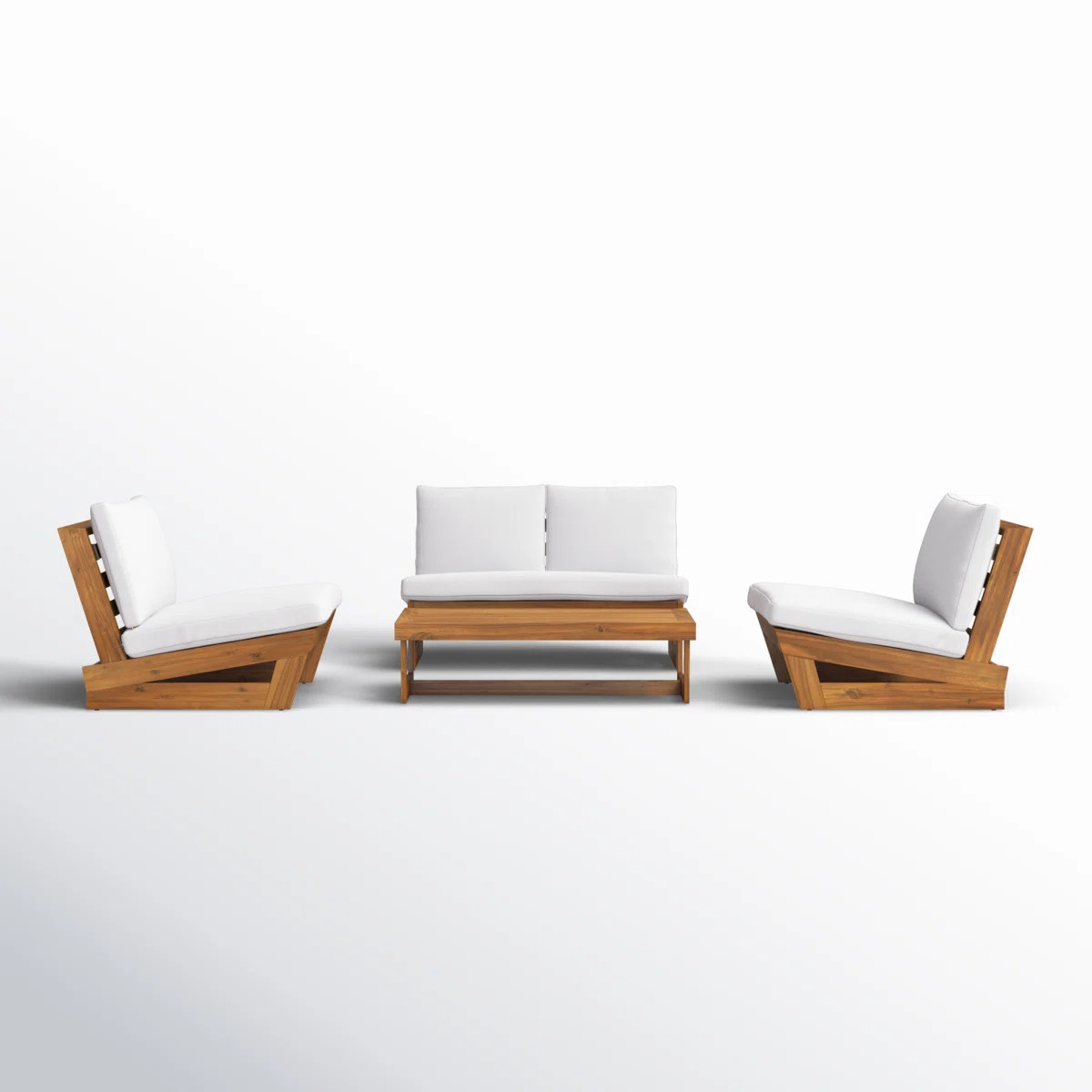 Louise Acacia 4 - Person Patio Conversation Sets with Cushions | Wayfair North America