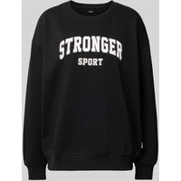 Stronger Sweatshirt mit Label-Print in Black, Größe XL | Peek & Cloppenburg* Düsseldorf DE