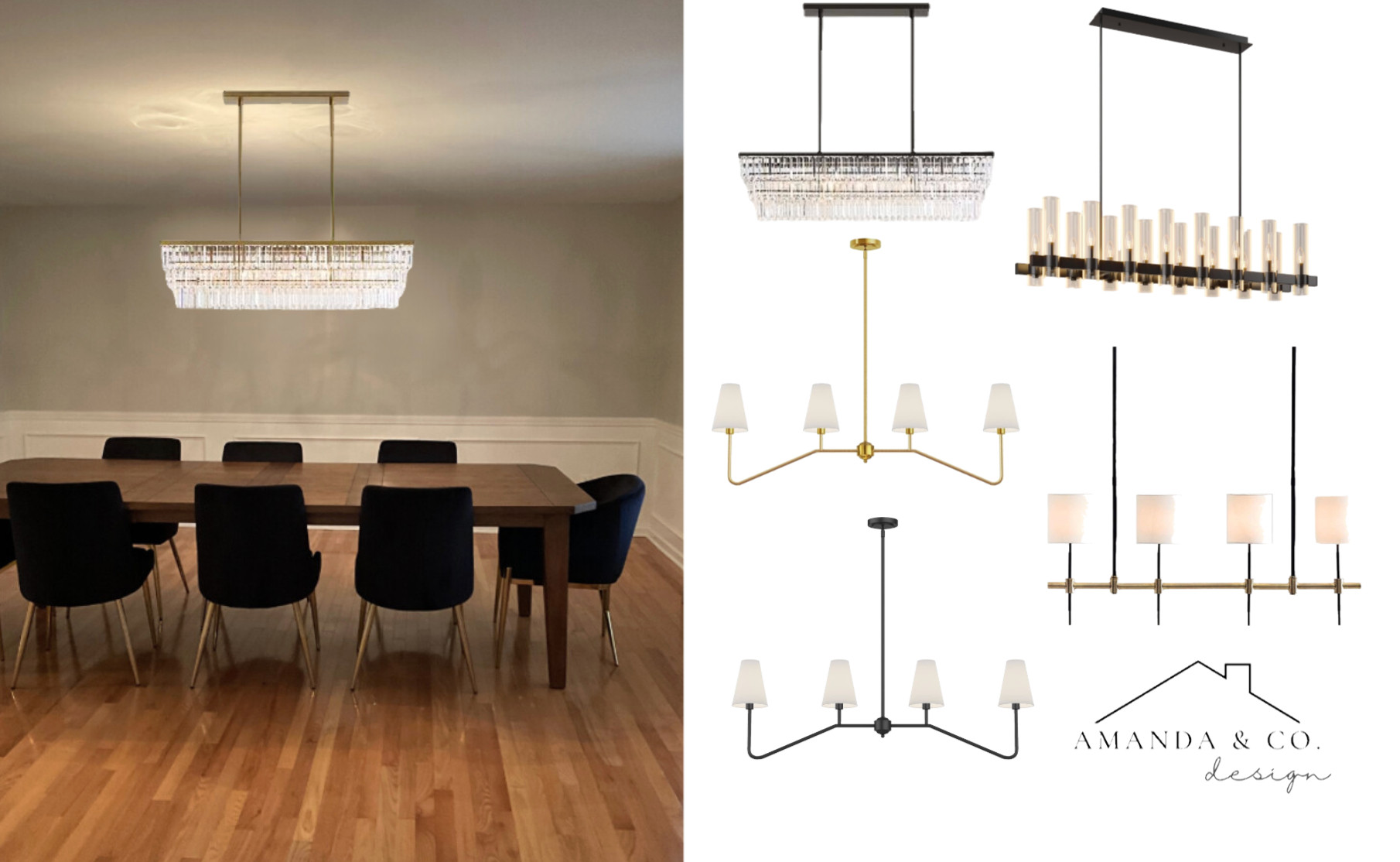 Dining Room Lighting Options for a Modern, Elevated Look

Most dining rooms feel either too dim or too glam for everyday living. 

This room had the style, but the lighting wasn’t balancing the space the way the table and chairs deserved. 

I pulled together a mix of clean-lined chandeliers and modern silhouettes to show how the right fixture instantly changes the mood, scale, and sophistication of the entire room. 

Each option creates a different vibe, warm, tailored, sculptural, or softly luxurious, so you can pick the one that elevates your space without overpowering it.

Shop all five options and tell me which one you’d choose for your home.

#ltklighting #diningroomdesign #lightinginspo #interiordetails #amandakcodesign 

 #LTKHome #LTKStyleTip