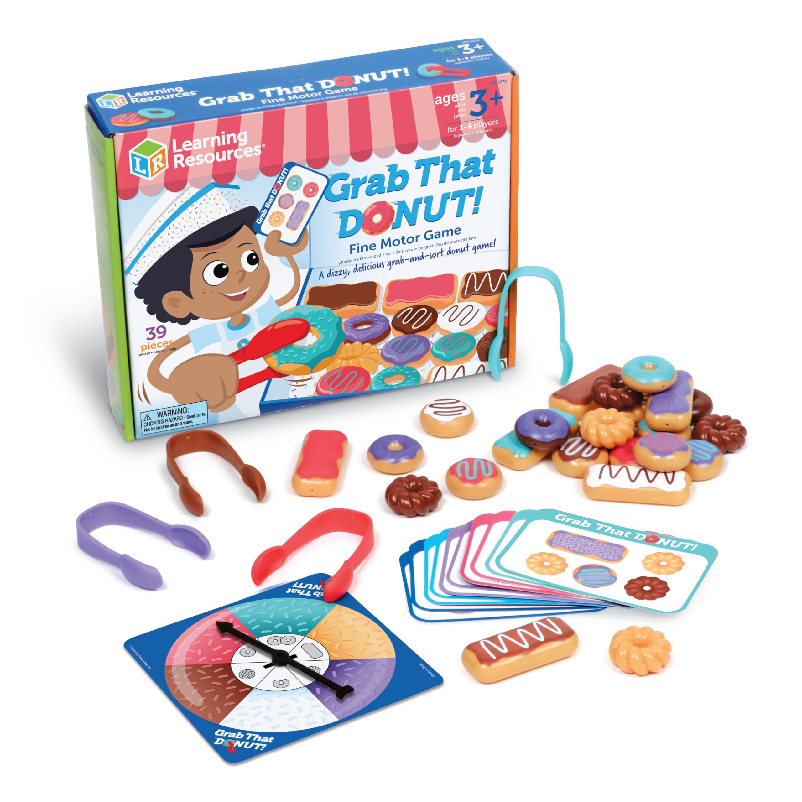 Learning Resources Grab That Donut! Fine Motor Game - Toddler Food Bakery Toys, Board Games, Colo... | Amazon (US)