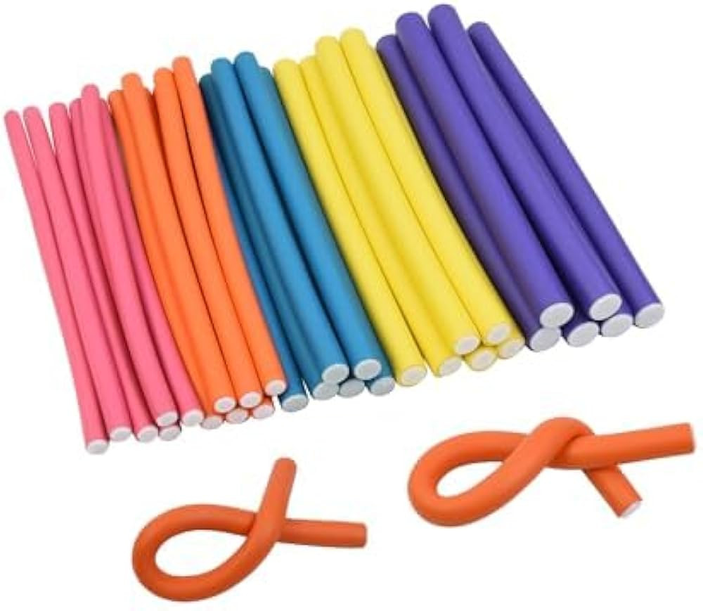 30 Pieces Flexible Curling Rods No Heat Hair Curlers Rods 9.45 Inch Soft Foam Flexible Hair Rolle... | Amazon (CA)