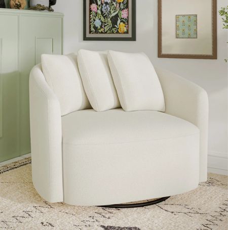 The best selling Drew Barrymore Swivel Boucle Chair is BACK IN STOCK & under $300 

#LTKSaleAlert #LTKFamily #LTKHome