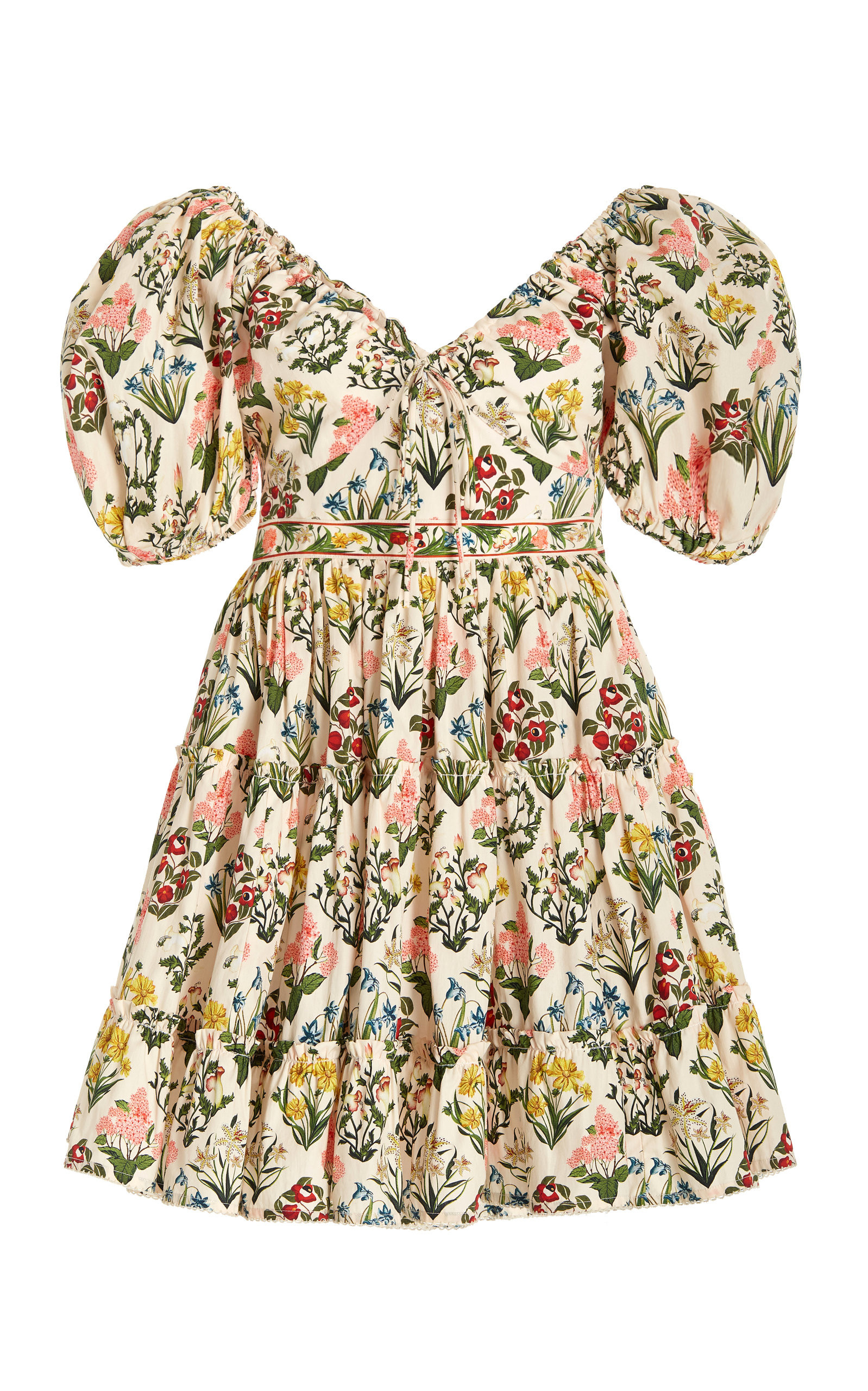 Manzanilla Puff-Sleeve Floral Cotton Mini Dress | Moda Operandi (Global)