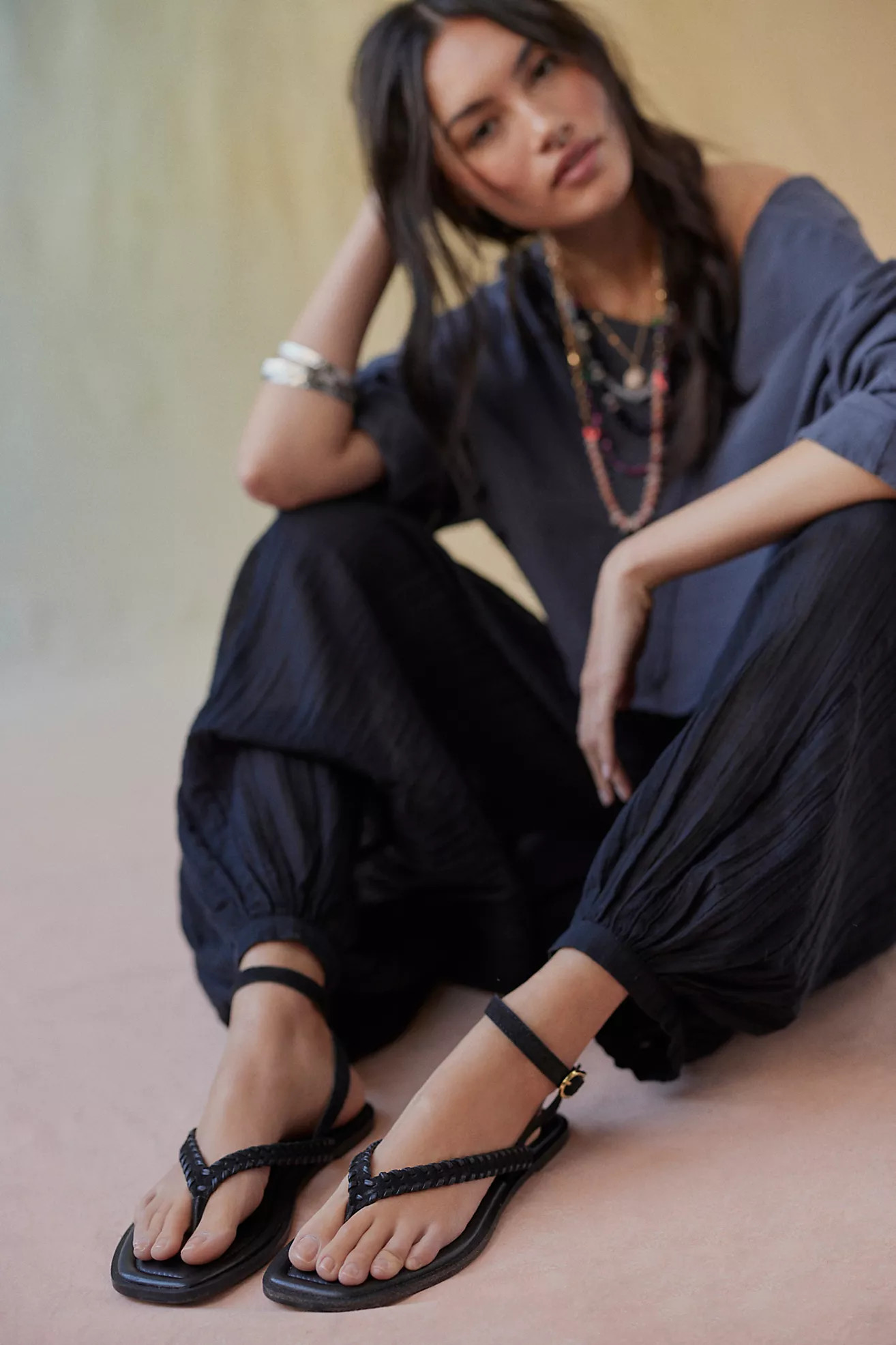 Waverly Whipstitch Thong Sandals | Free People (Global - UK&FR Excluded)