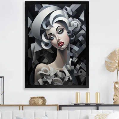 Black And White Cubic Woman Portrait V - Fashion Canvas Art | Wayfair North America