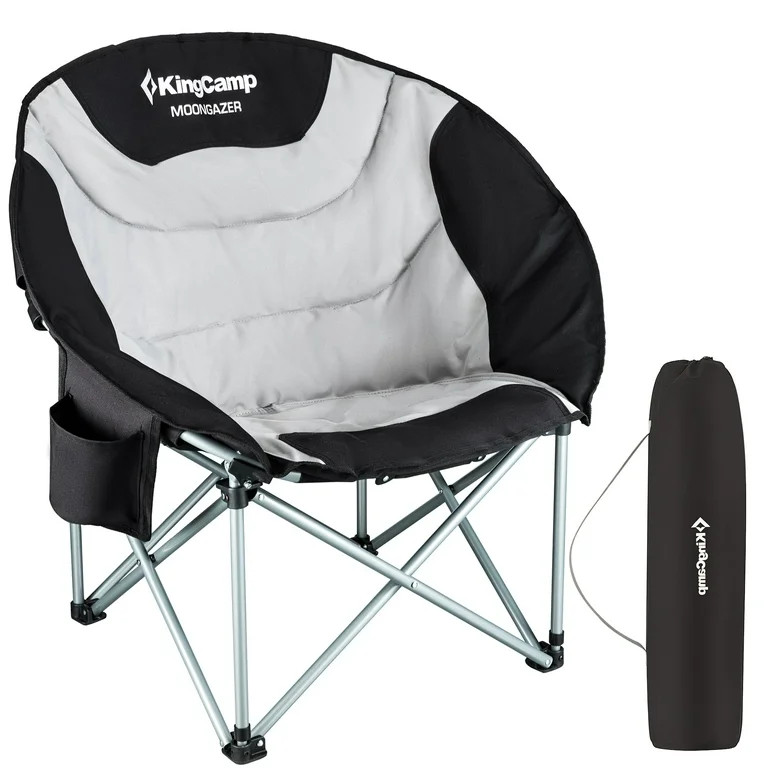 KingCamp Folding Camping Chair Oversized Moon Chair for Adult Patio Sofa Chair Support up to 300l... | Walmart (US)