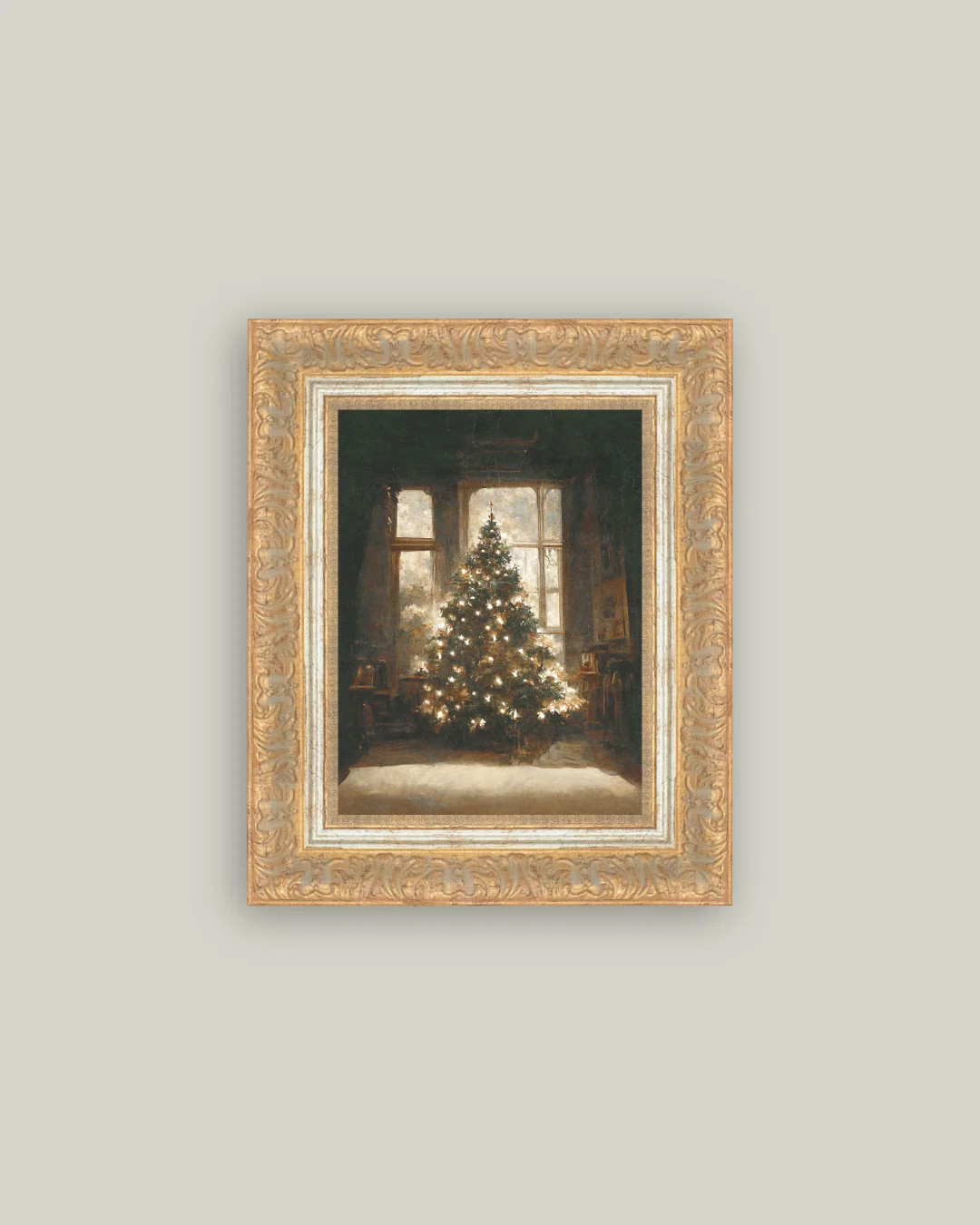 Glowing Christmas Tree Framed Art \u2013 Holiday Wall Art | Petal Lane