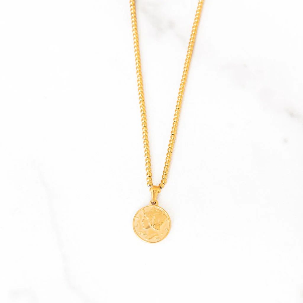 Coin Medallion Necklace | Golden Thread