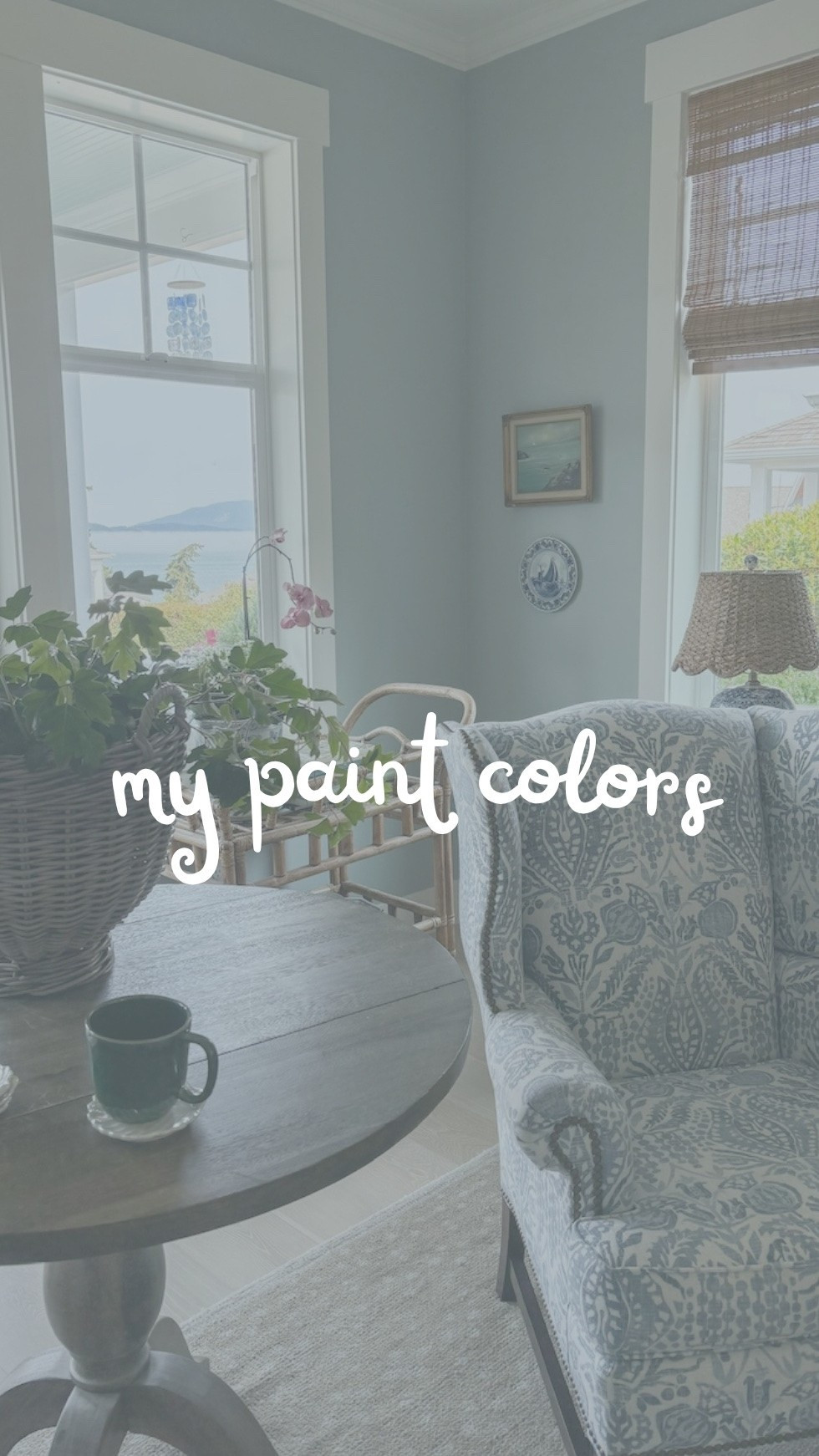 Living room blue green wall color (matte), creamy white trim paint color (satin). My kitchen is also Classic Light Buff (cabinets color matched in cabinet finish). 

See my full list of colors in my home on my blog at theinspiredroom.net/shop-my-house

#LTKdayinmylife #LTKHome #LTKSeasonal