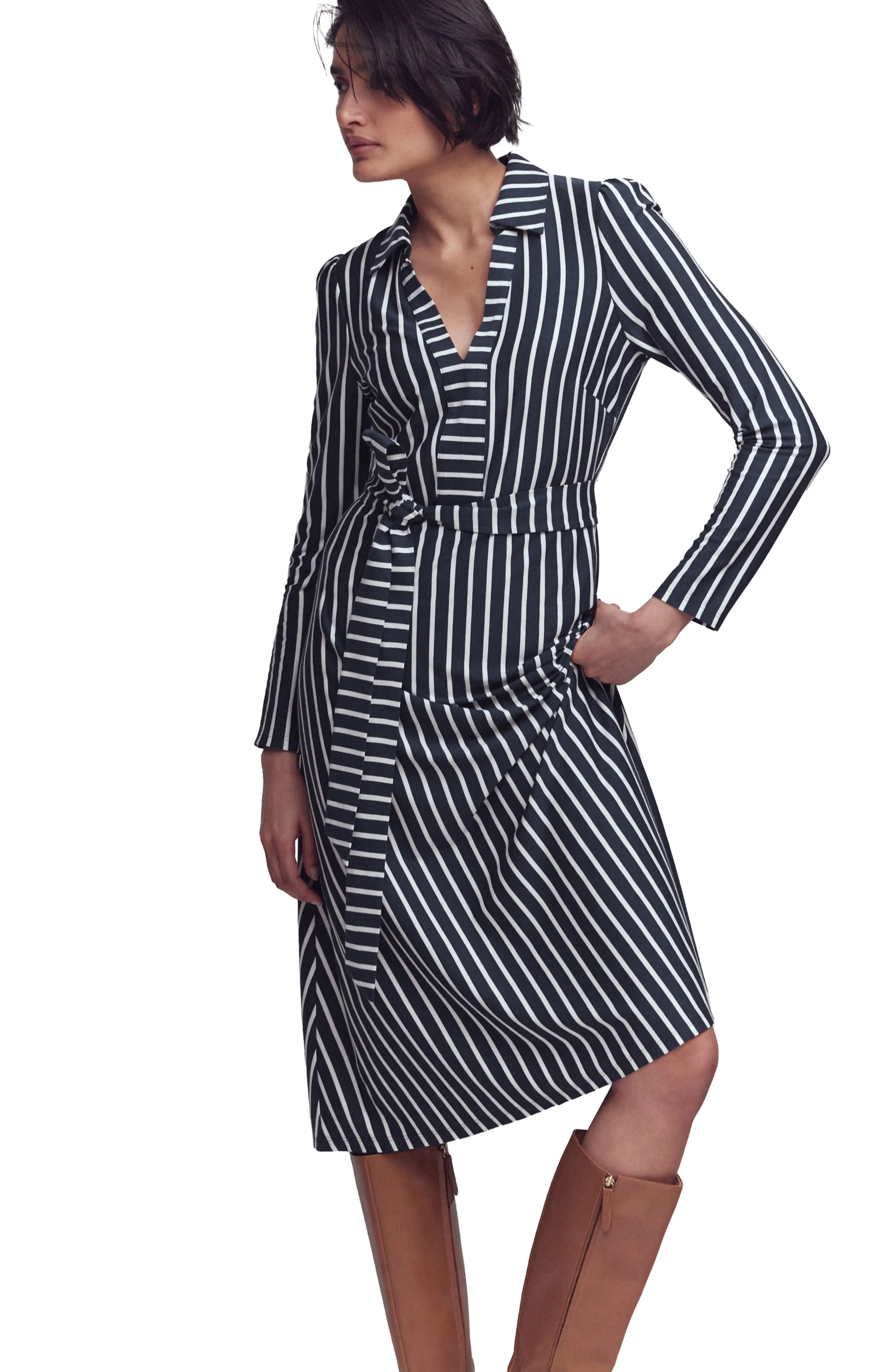Boden Imogen Stripe Long Sleeve Jersey Dress (Women) | Nordstrom | Nordstrom