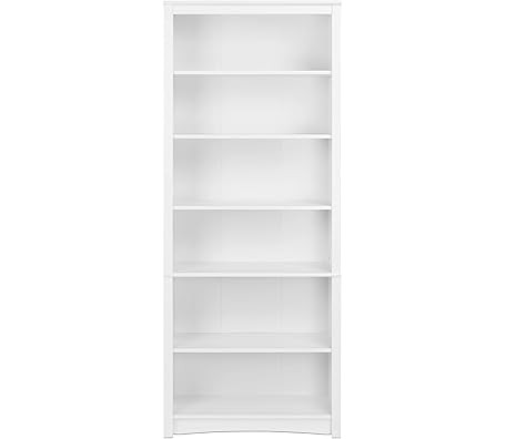 FURINNO JAYA Simply Home 5-Shelf Bookcase, 5-Tier, White | Amazon (US)