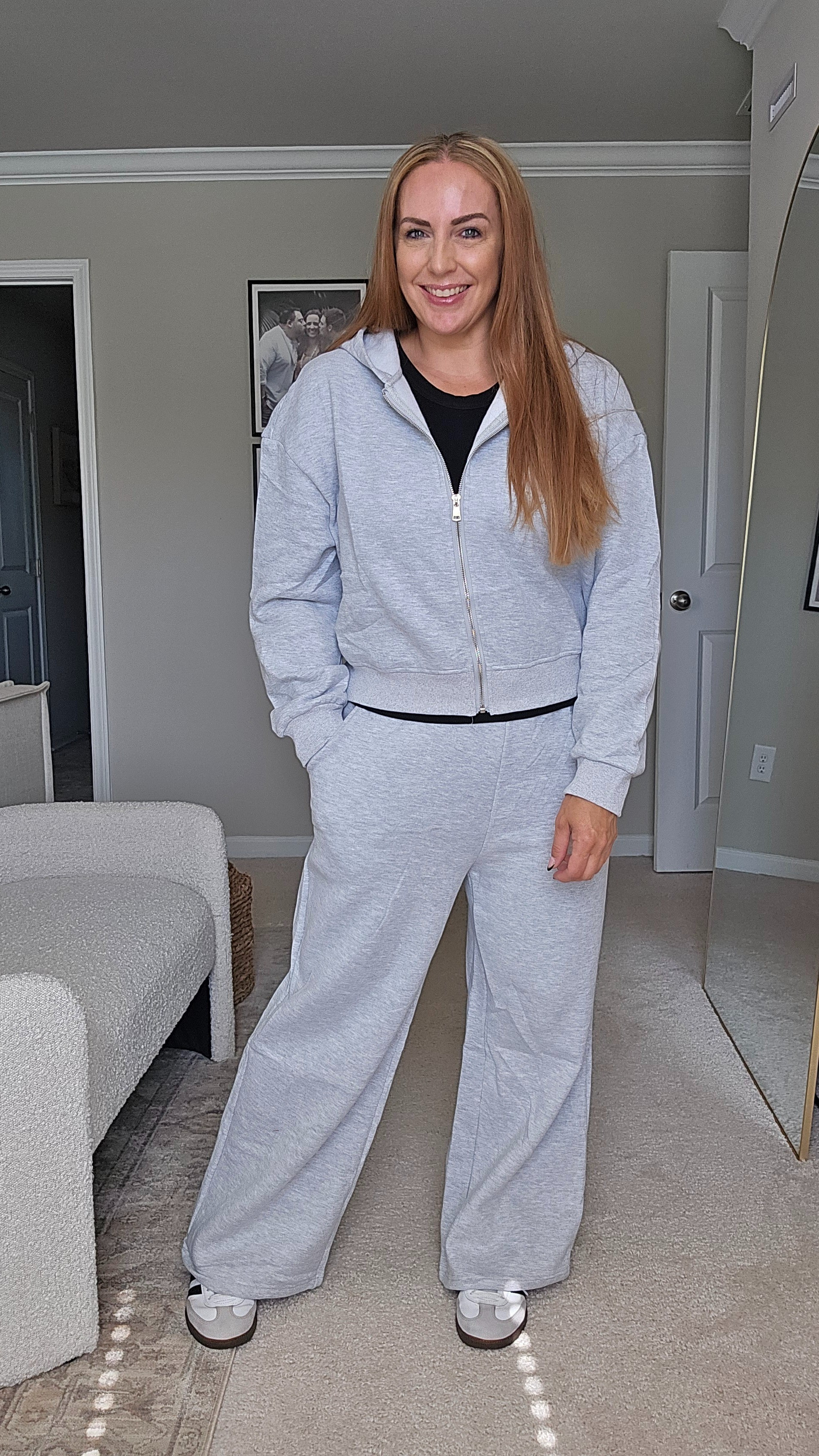 I will be living in this cozy two-piece sweat suit with zip up hoodie and wide leg sweatpants with pockets. Wearing a size large. #zesicafashion #cozylooks #athleisure #sweatsuit

#LTKSeasonal #LTKmomlife #LTKFindsUnder50