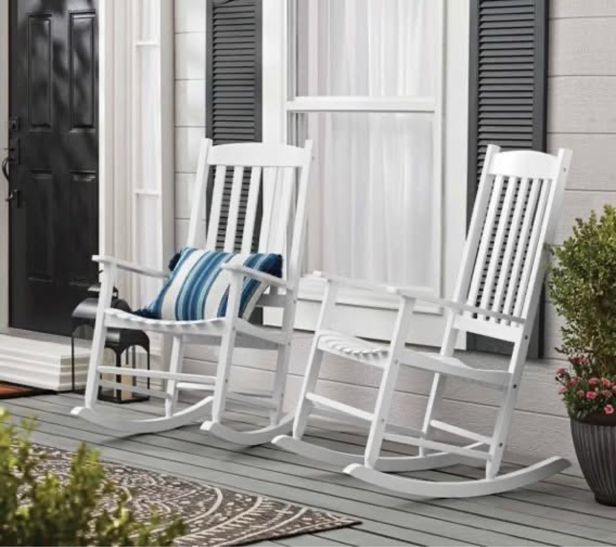 Oh My Word!  I can't believe these Gorgeous Rocking Chairs are $97.00!  I have seen similar ones for over $200.

These are so great for your front porch, back lanai or pretty much anywhere you like to relax and enjoy! (My mom has two of these in her screened in back patio.  So great for reading or just taking some time for yourself!!!

#LTKHome #LTKSeasonal #LTKSaleAlert