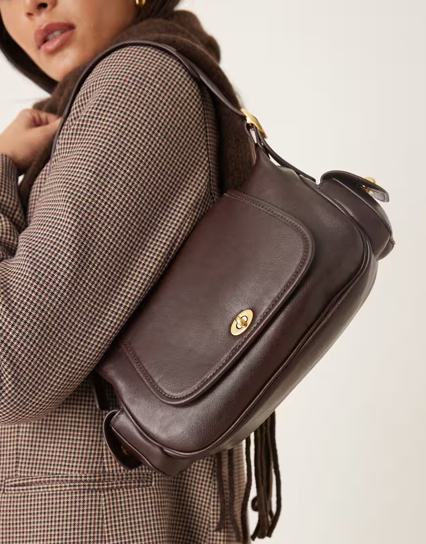 Mango shoulder bag with pockets in brown | ASOS (Global)