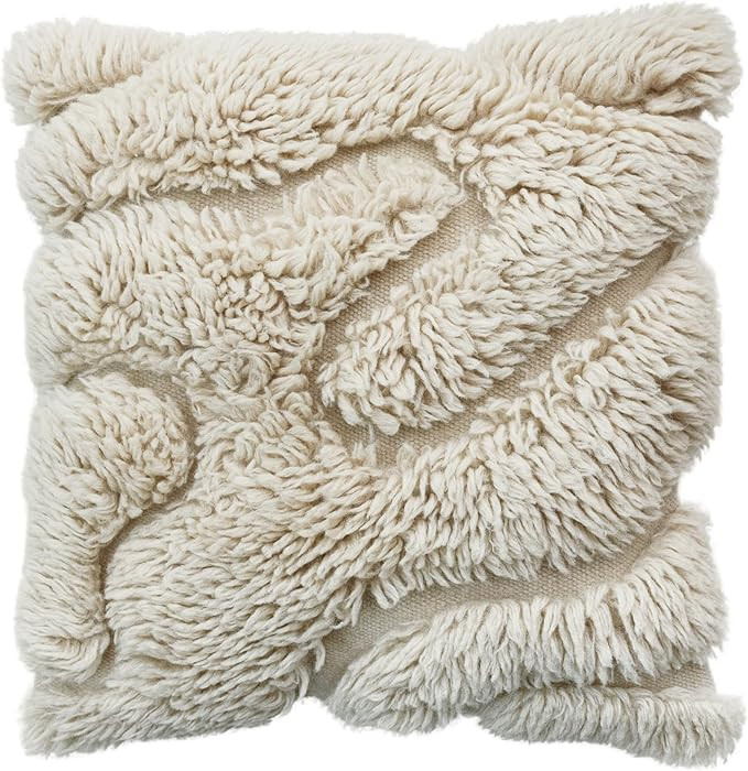 Bloomingville Auckland Essence Wool and Cotton Pillow, Natural | Amazon (US)