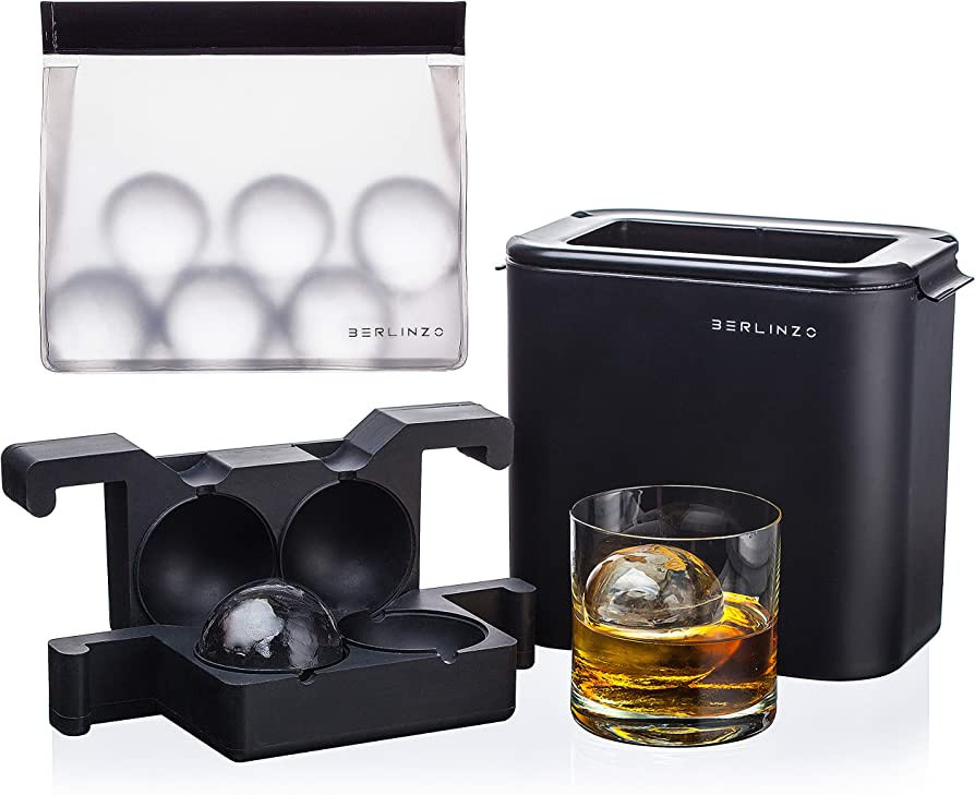 Premium Clear Ice Ball Maker Mold - Whiskey Ice Ball Maker Large 2.4 Inch - Crystal Clear Ice Mak... | Amazon (US)