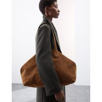 Autograph Women's Suede Tote Bag - Chocolate, Chocolate | Marks & Spencer (UK)