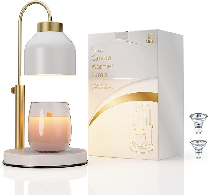 AIKUT Candle Warmer Lamp, with 2 Bulbs,Timer & Dimmer,Compatible with Large Yankee Candle Jars,3 ... | Amazon (US)