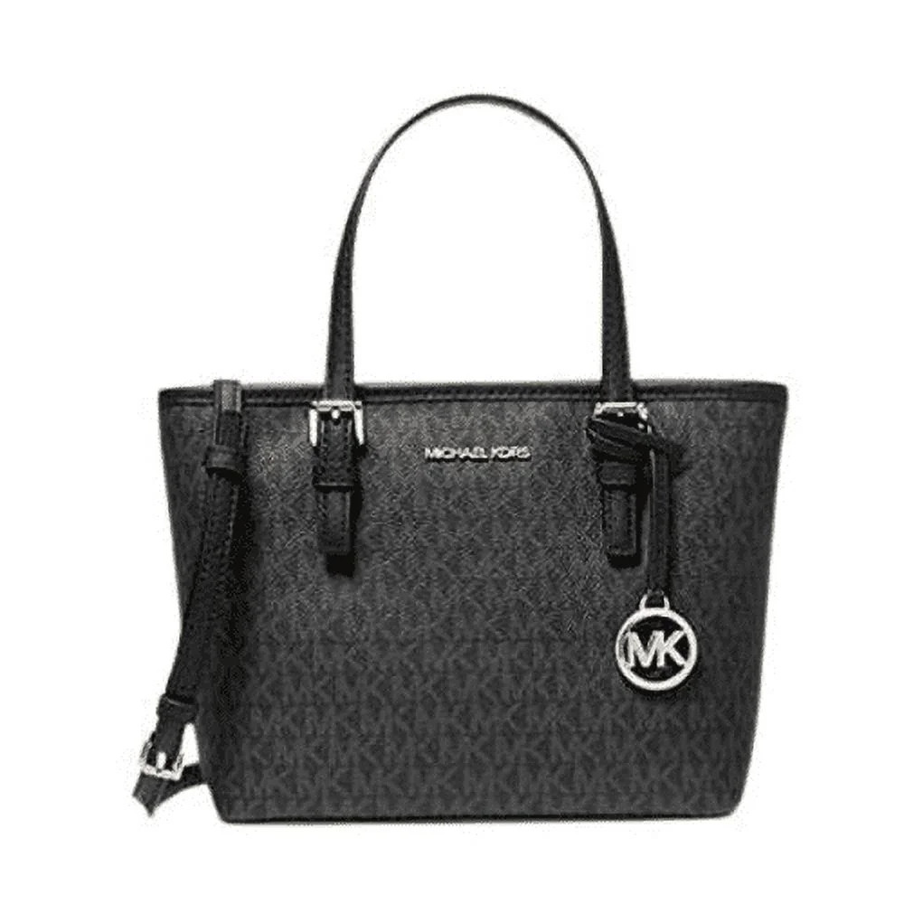 Michael Kors XS Carry All Jet Set Travel Womens Tote (BLACK SIG/GOLD) … | Walmart (US)