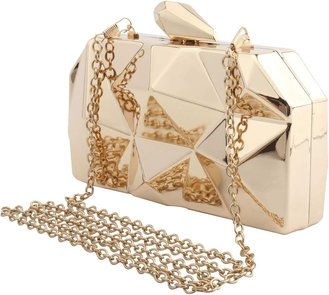 LETODE Women's Elegant Chain Cross-body Bag Metal Hollow Cage Clutch | Amazon (US)