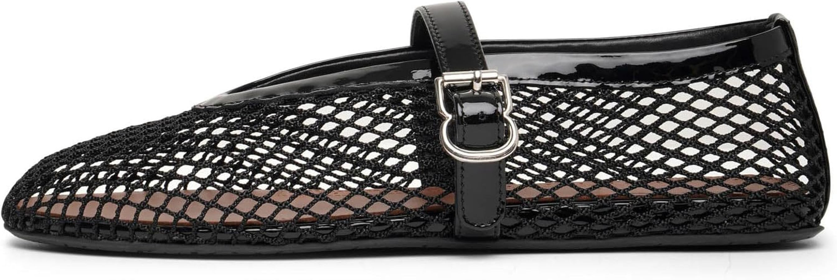 MICIFA Women's Mesh Ballet Flats Fishnet Ballerina Flats Buckle Strap Mary Jane Flats Causal Dail... | Amazon (US)