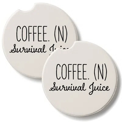 Coffee Survival Juice 2 Pack Absorbent Stone Car Coasters | Wayfair North America