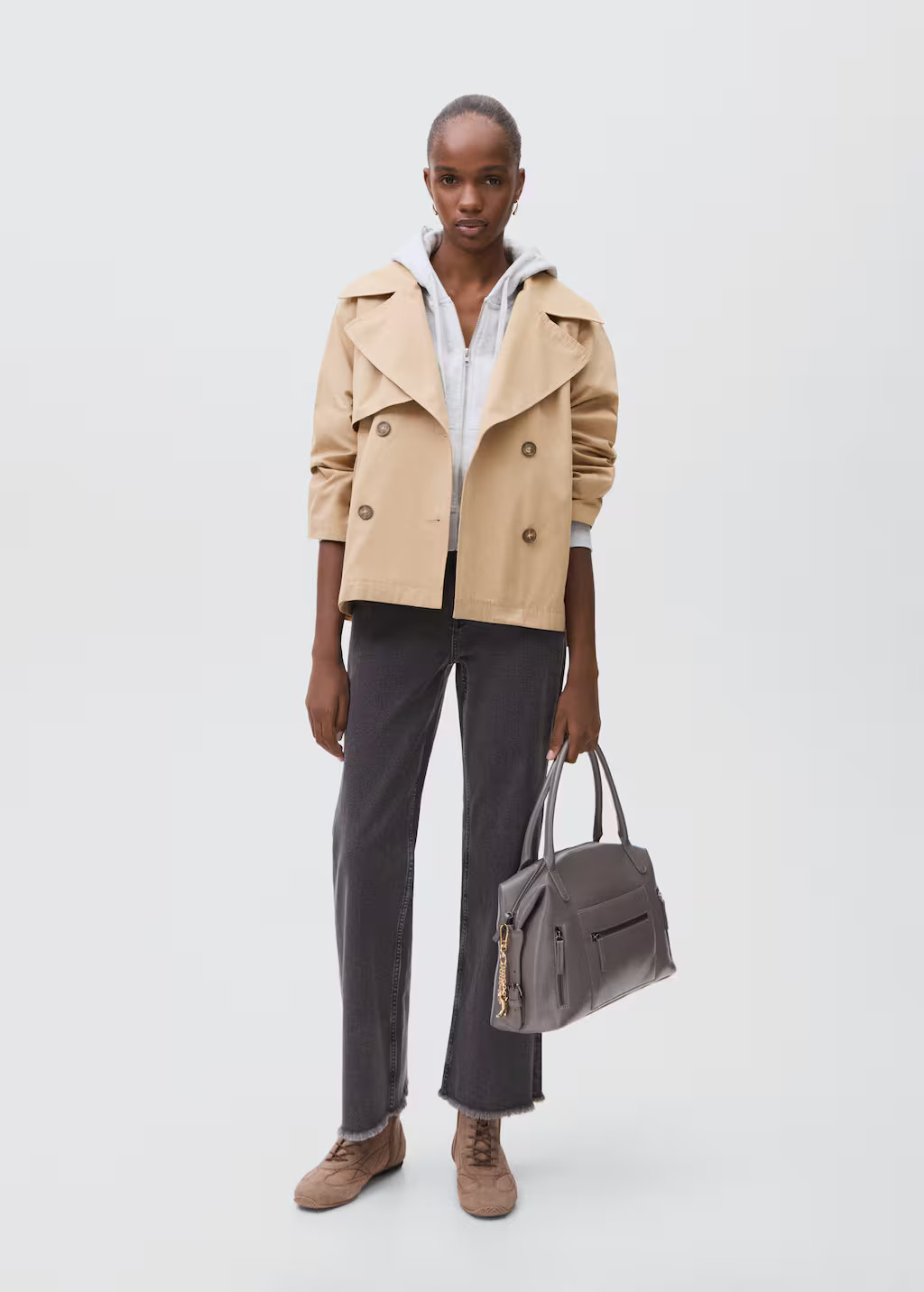 Short trench coat beige - Teenage girl - S - MANGO TEEN | Mango (US/MX/AU)