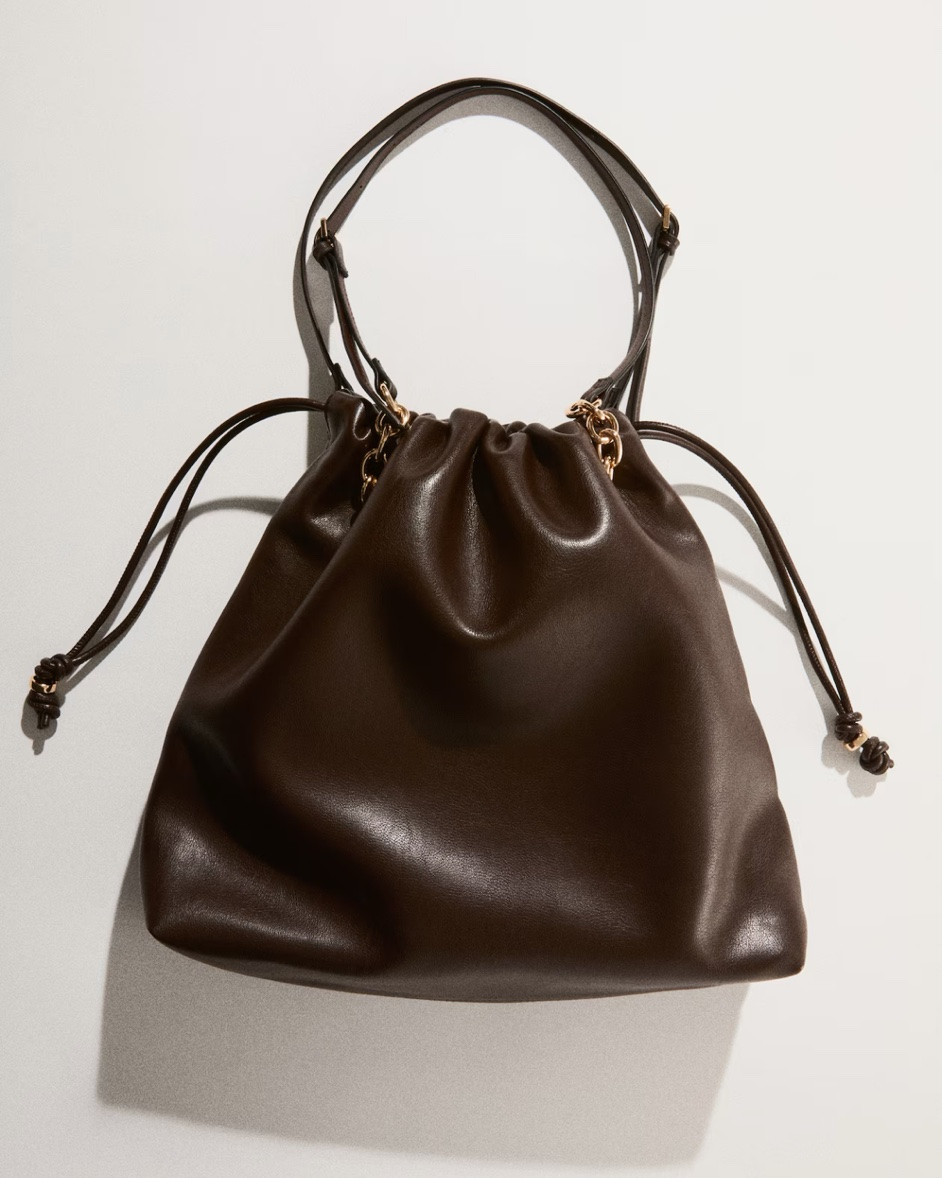 Drawstring bucket bag - in chocolate brown and black!

#LTKSeasonal