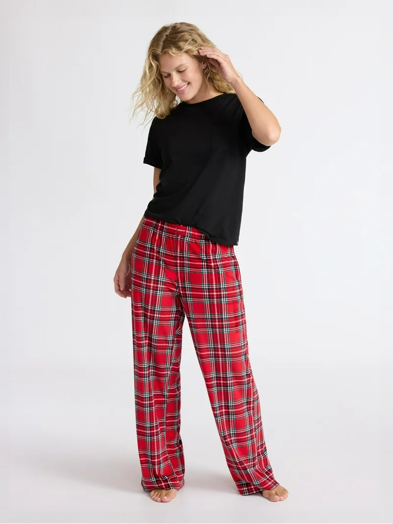 Joyspun Women's Sleep Tee with Short Sleeves, Sizes XS-3X | Walmart (US)
