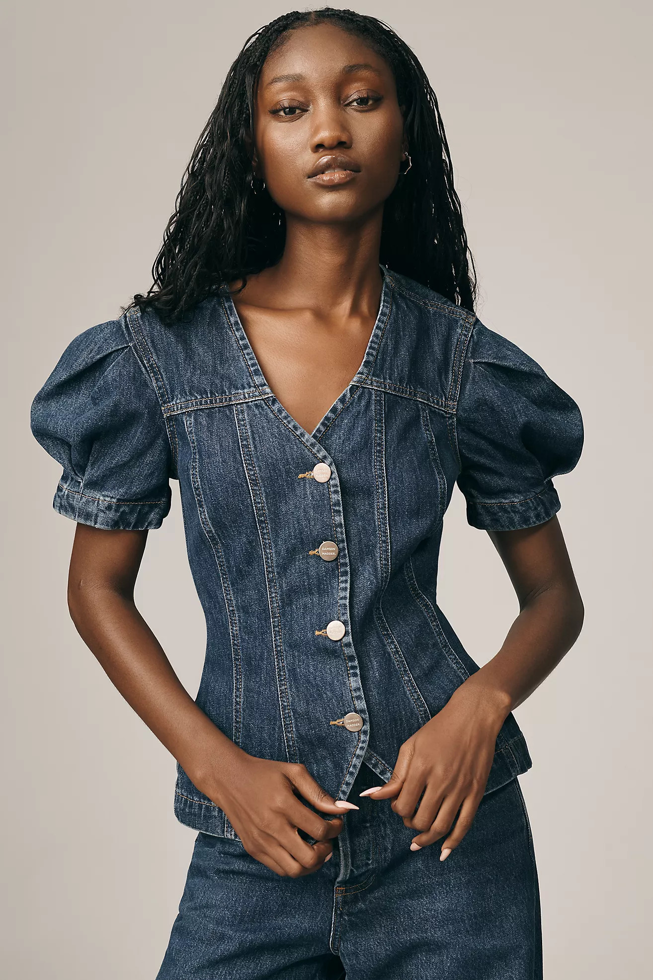 Damson Madder Denim Shell Top | Anthropologie (US)