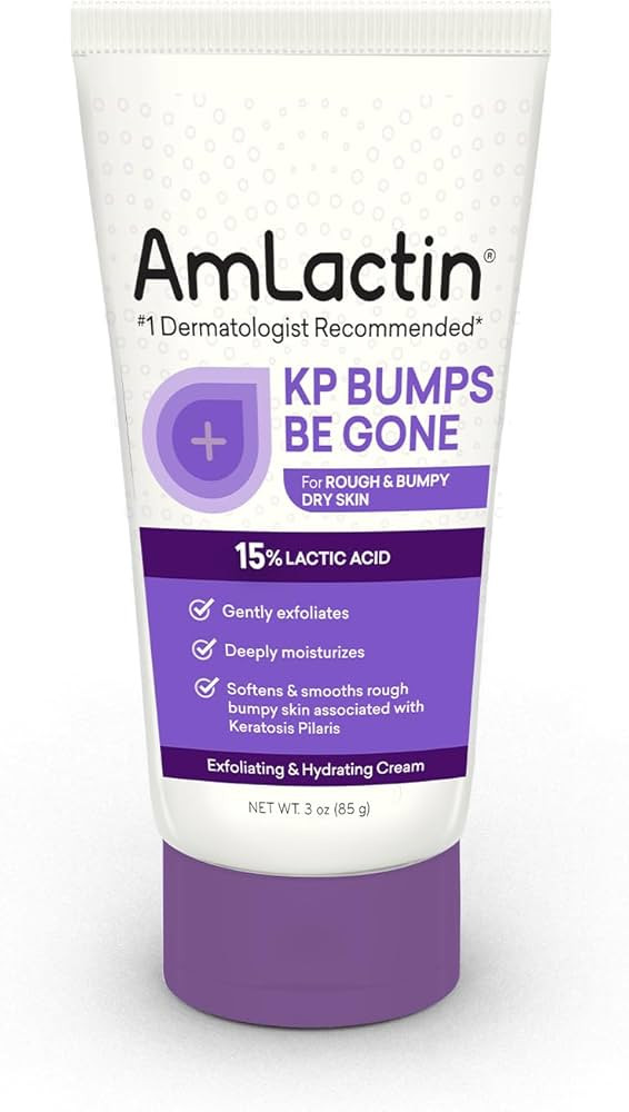 AmLactin KP Bumps Be Gone - 3 oz Keratosis Pilaris Moisturizing Cream with 15% Lactic Acid - Exfo... | Amazon (US)