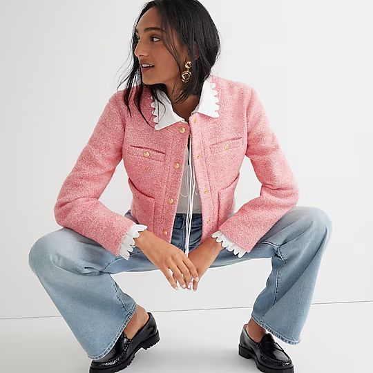 Collection cropped lady jacket in Italian wool-blend bouclé | J.Crew US