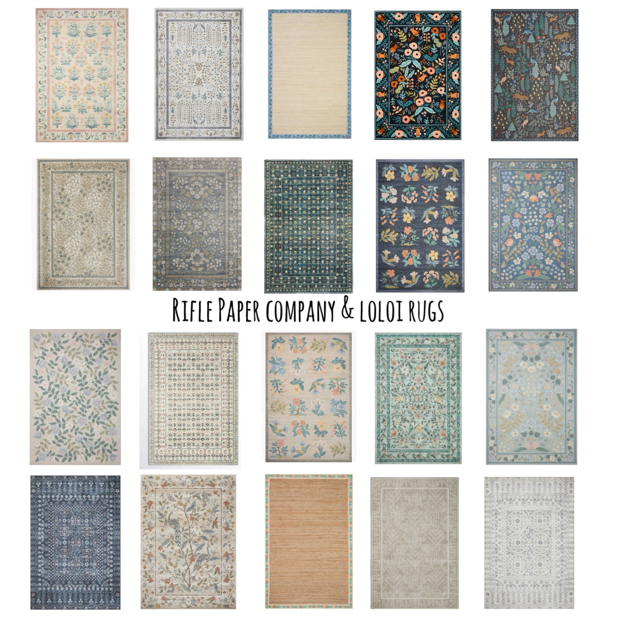 FAVORITE THINGS POST: Rifle Paper Co & Loloi Rugs!! These rugs are perfect for HIGH TRAFFIC AREAS! The patterns are so pretty. Make sure you click on each link to see them all up close. They are stunning statement pieces! 
From vendor: These rugs that feature hand-painted designs by Anna Bond, co-founder of Rifle Paper Co. The rugs are made with a variety of techniques, including power-looming and CloudPile construction. They are available in a range of styles, from vintage-inspired florals to whimsical botanicals. 


#LTKMostLoved #LTKSaleAlert #LTKHome