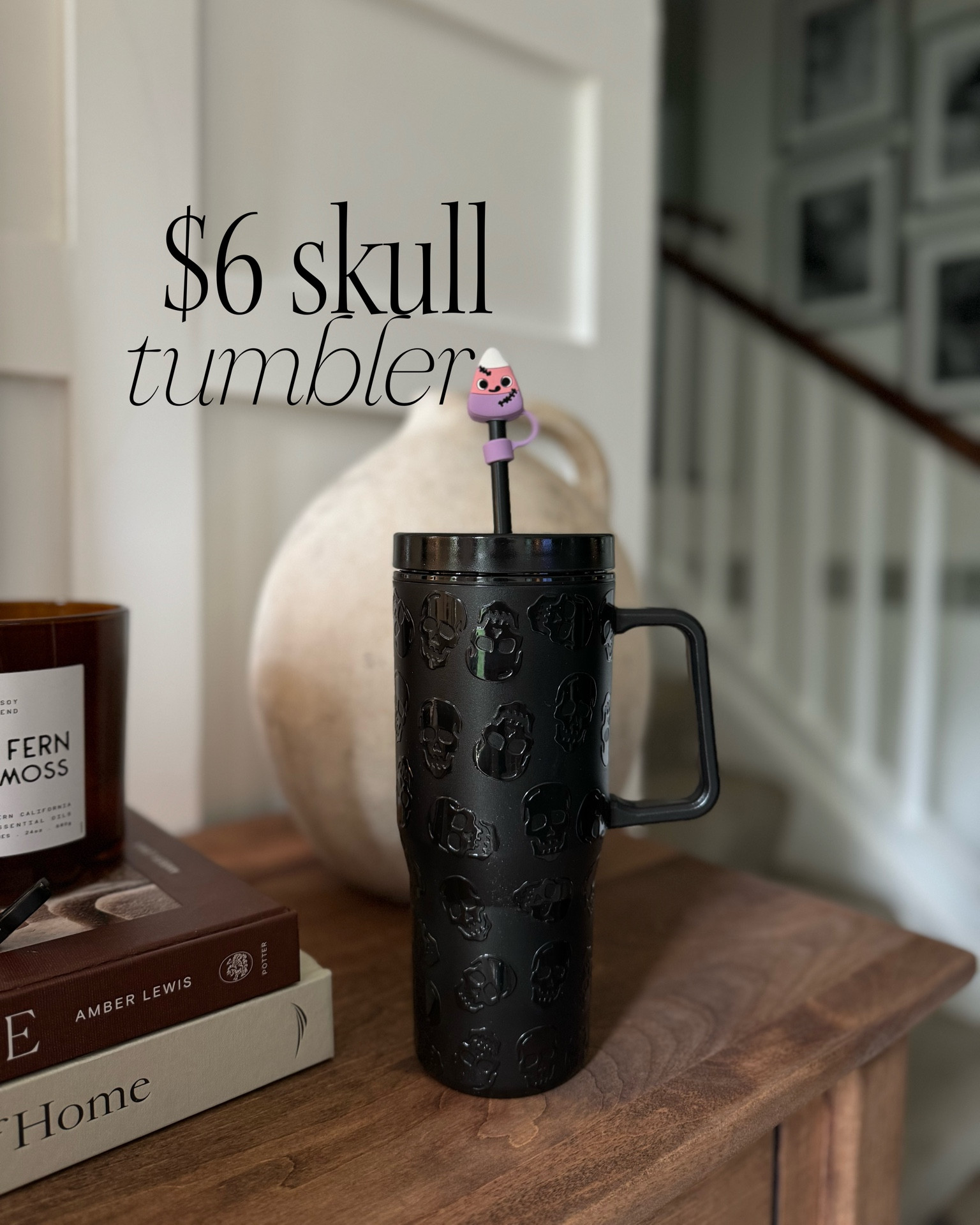 Skull tumbler from Walmart — SO cute! Grabbed one for my toddler and one for me!! Pumpkins are also still available. 30oz! 

Insulated tumbler, Halloween tumbler cup, spooky Halloween cup, black skull cup, toddler finds, Walmart seasonal 

#LTKFamily #LTKSeasonal #LTKKids