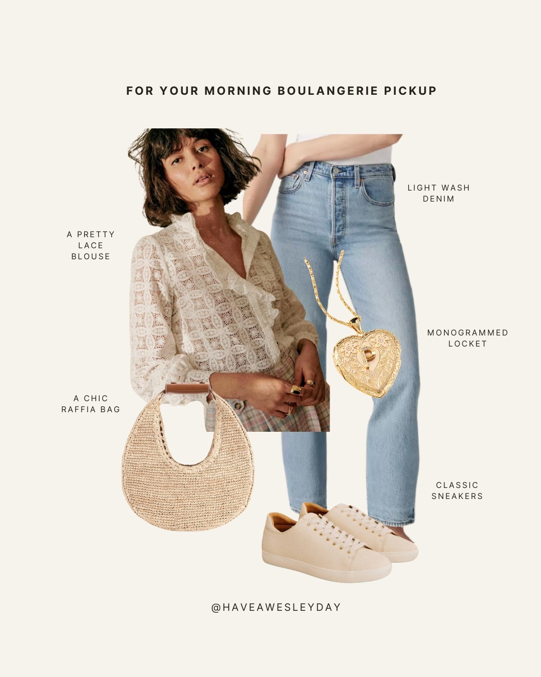 French Girl Spring Outfit Inspo🤎

Summer outfit, sandals, European summer, travel outfit ideas, classic style, modest fashion, lace top, white sneakers, relaxed jeans

#LTKStyleTip #LTKTravel #LTKWorkwear