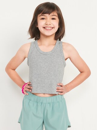 Cropped UltraLite Rib-Knit Performance Tank for Girls | Old Navy (US)