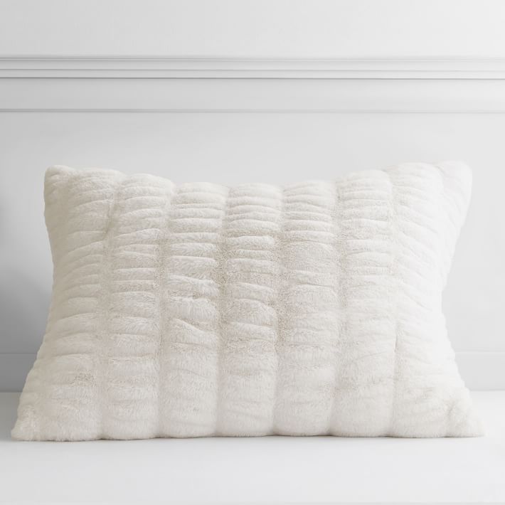 Ruched Faux-Fur Comforter | Pottery Barn Teen