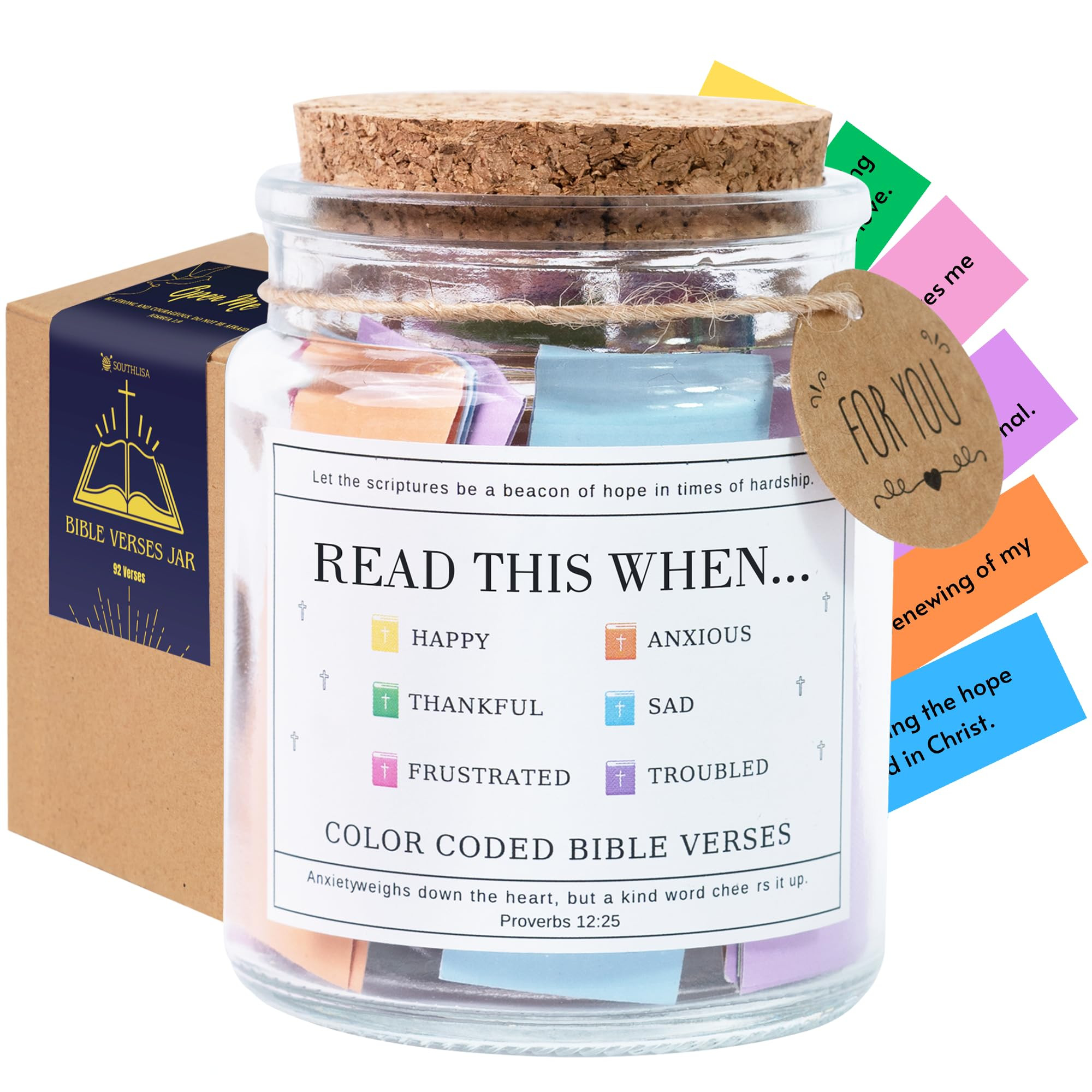 Read This When Bible Verses Jar for Daily Encouragement – Christian, Birthday & Christmas Gifts... | Amazon (US)