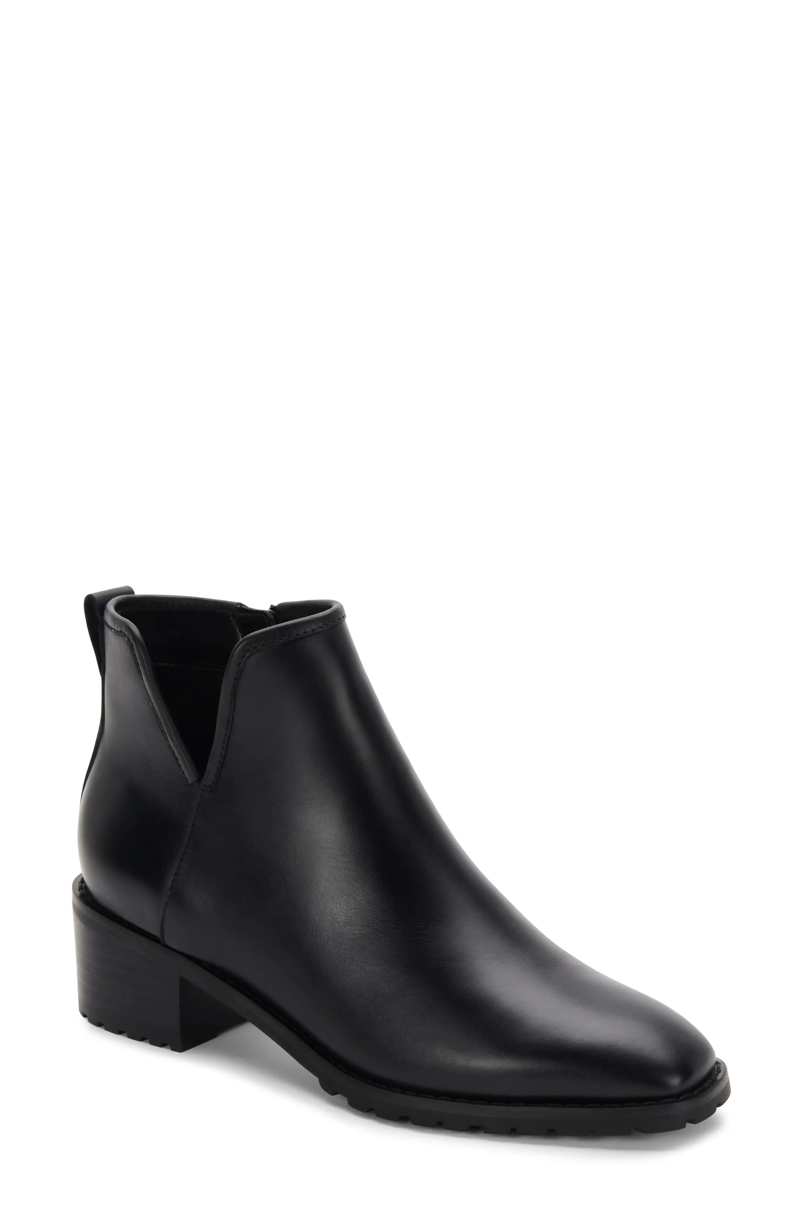 Blondo Sawyer Waterproof Bootie, Size 9.5 in Black Leather at Nordstrom | Nordstrom