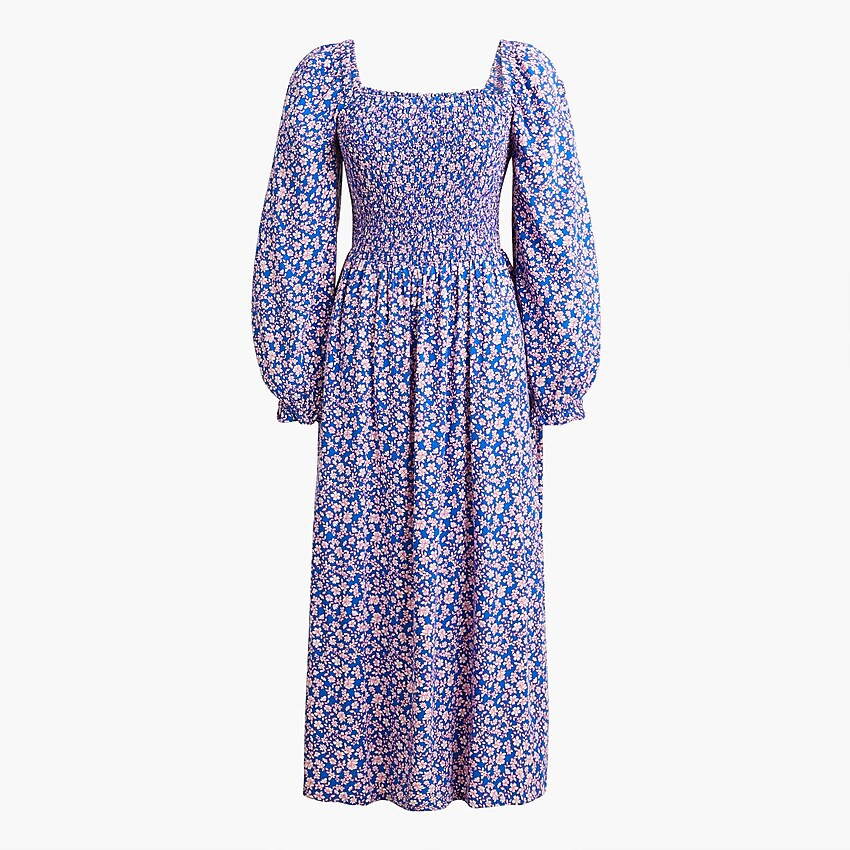 Floral smocked midi dress | J.Crew Factory