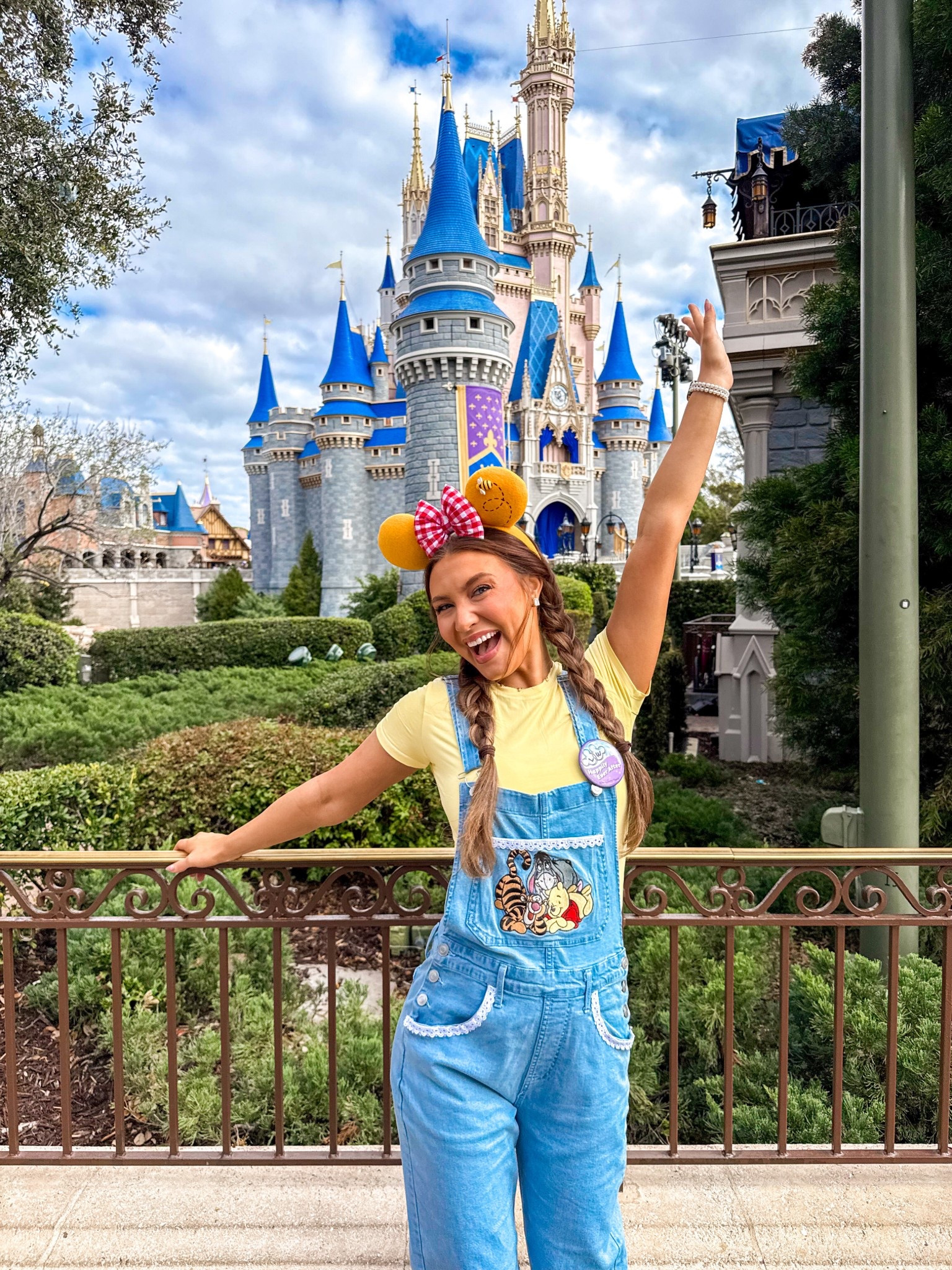 Winnie The Pooh outfit for Magic Kingdom🍯✨ I added ribbon to my overalls for a diy!

#LTKootd #LTKTravel