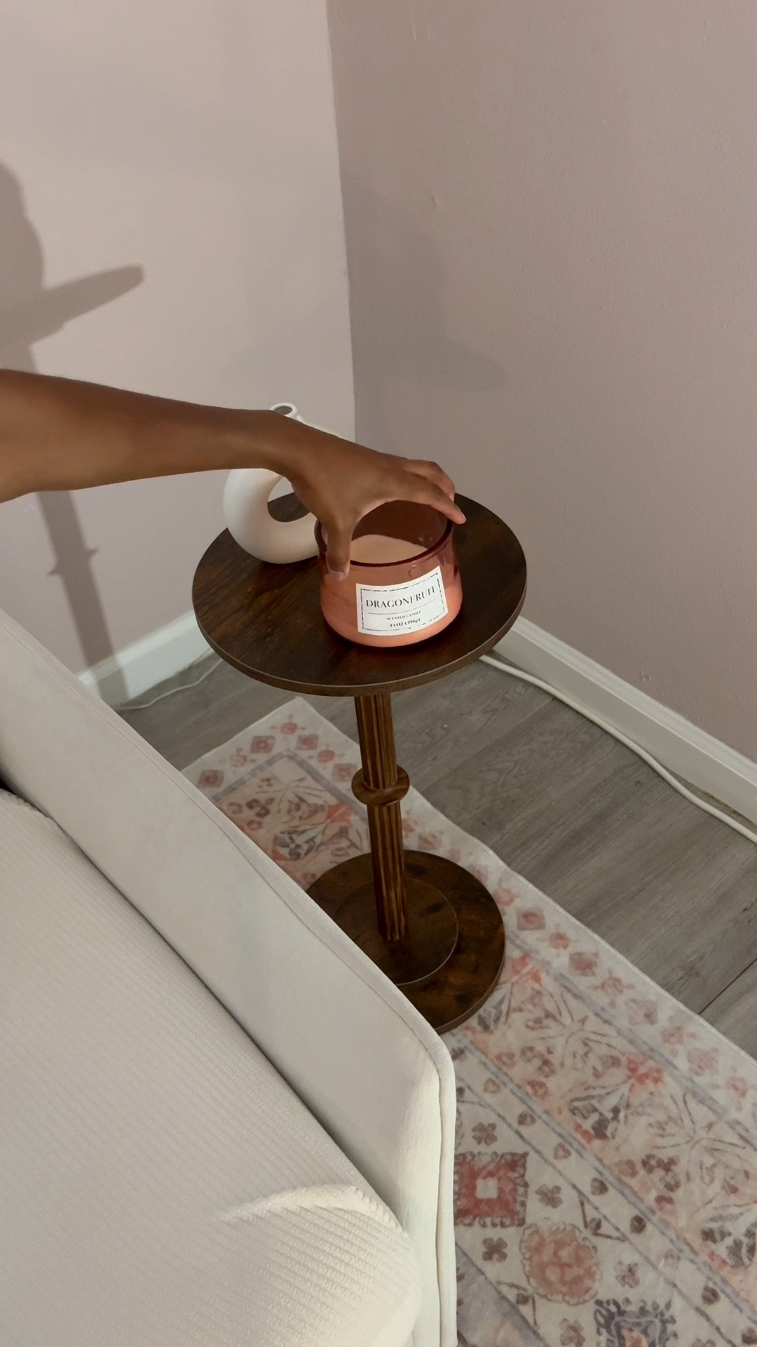 I was influenced by another creator who had a similar side table! I have a small office space but I needed somewhere to put my mugs/candles and fell in love with this one. So simple & adds the perfect touch. 

Still deciding on what to add behind it. Thinking a plant but loving it so far  

#LTKHome