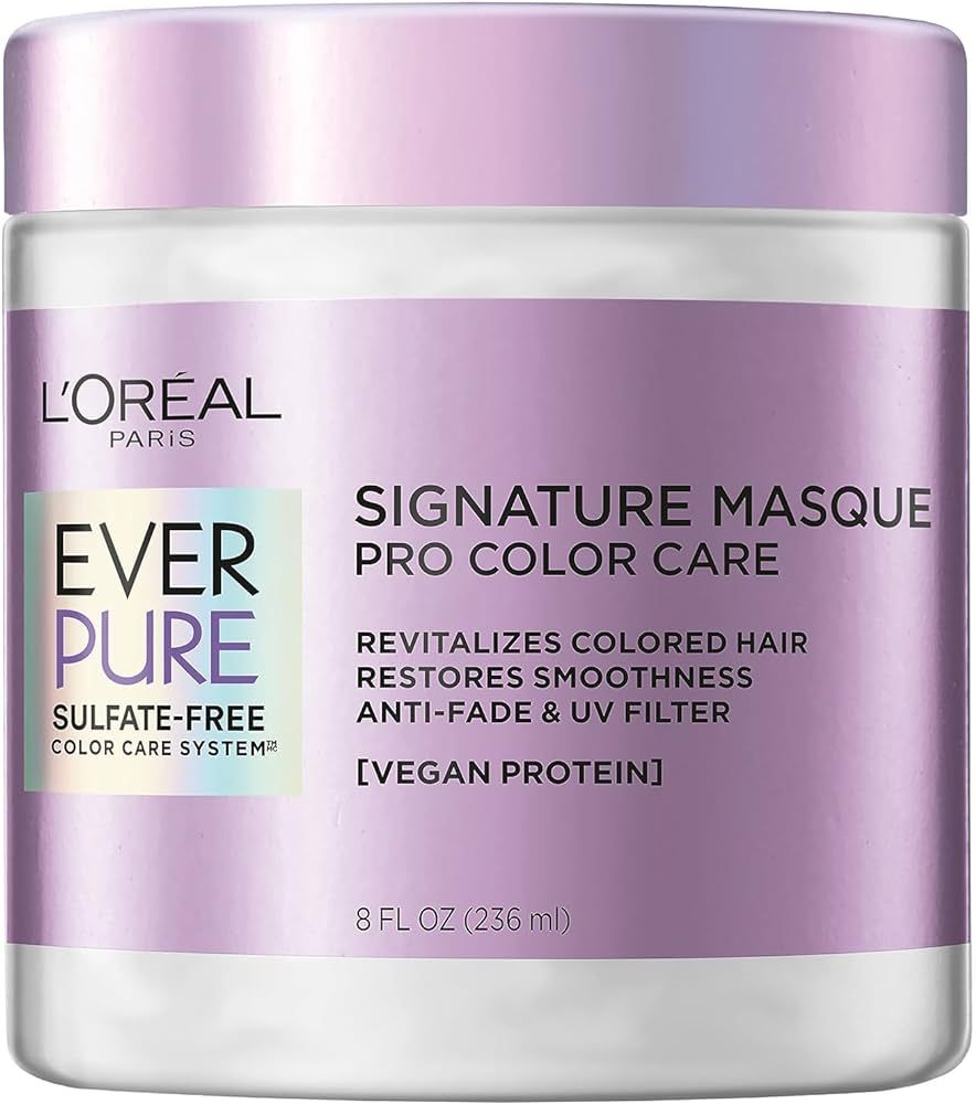 L’Oréal Paris EverPure Sulfate Free Signature Masque Pro Color Care, Hair Mask for Dry, Color ... | Amazon (US)