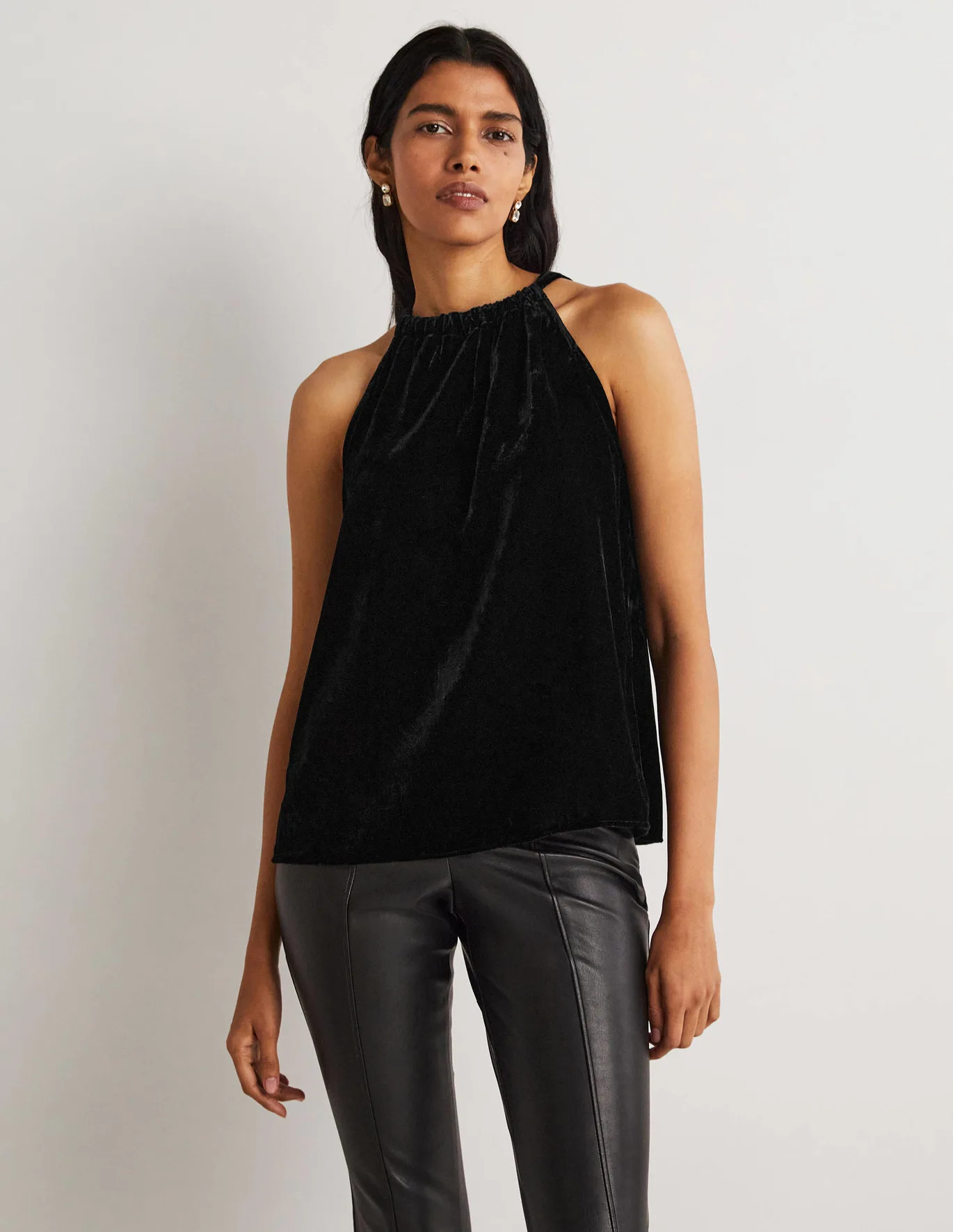 Velvet Halterneck Top | Boden (UK & IE)