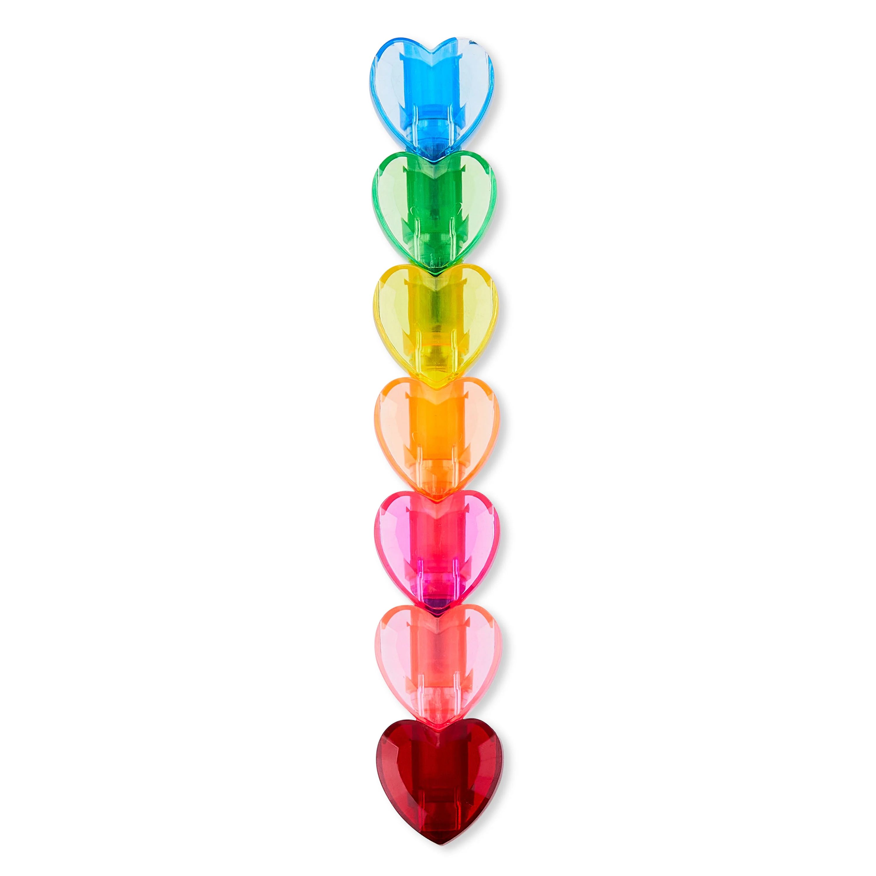 Valentine's Day Plastic Rainbow Stackable Highlighters Party Favor by Way To Celebrate | Walmart (US)