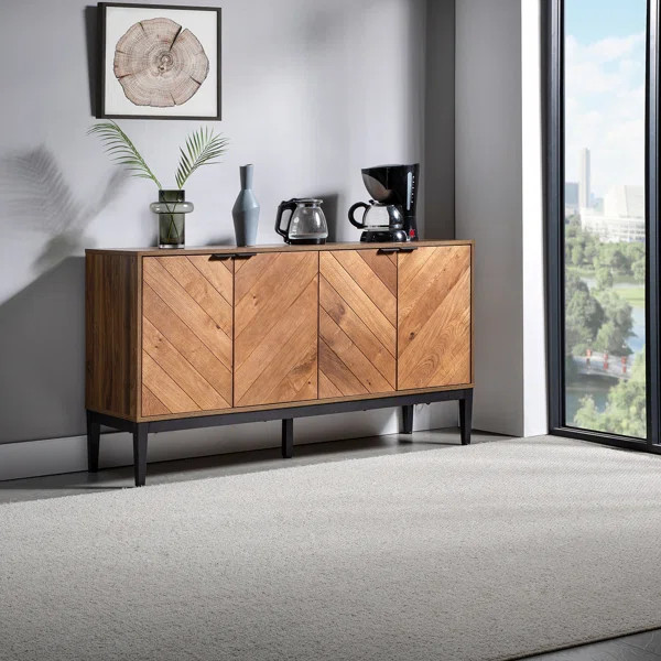 Whetsel 55" Wide 4 Door Sideboard | Wayfair North America