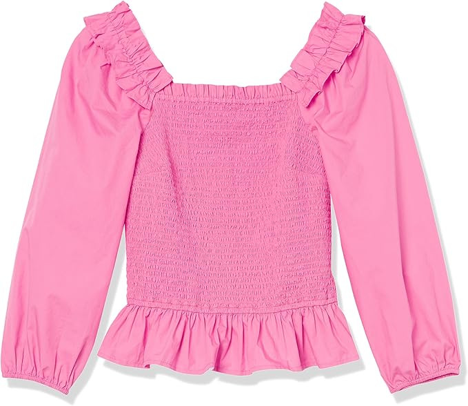 The Drop Women's Marisol Long-Sleeve Ruffle Smocked Top | Amazon (US)