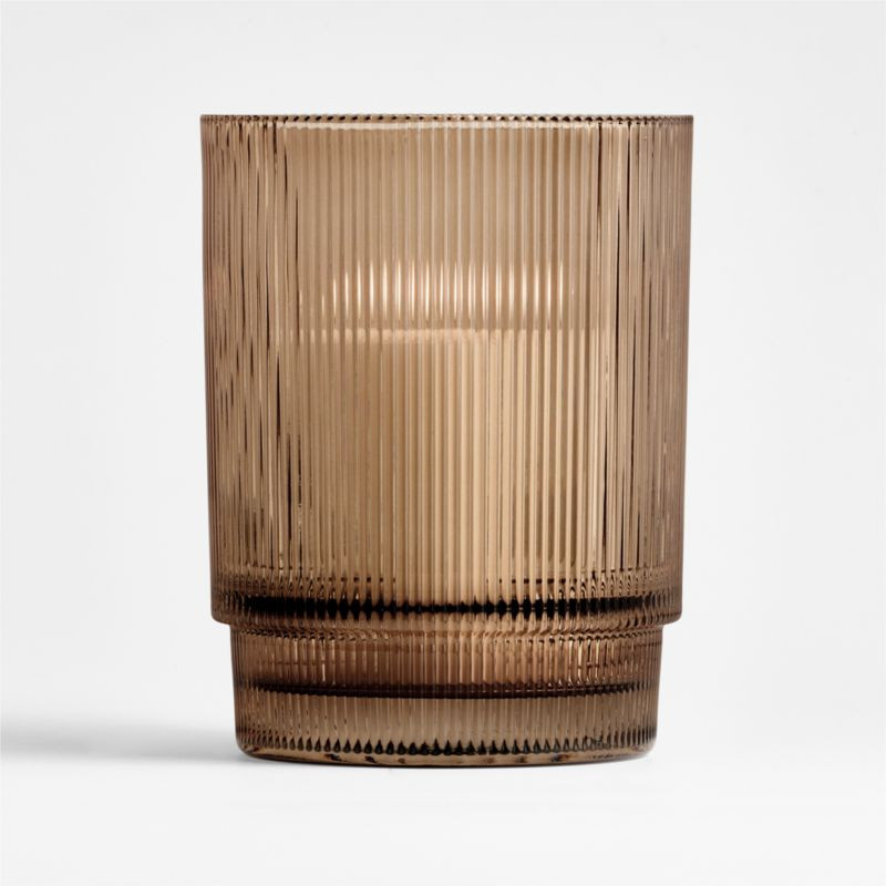 Atwell Large Brown Hurricane 11"" | Crate & Barrel | Crate & Barrel